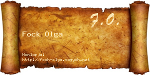 Fock Olga névjegykártya