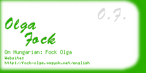 olga fock business card